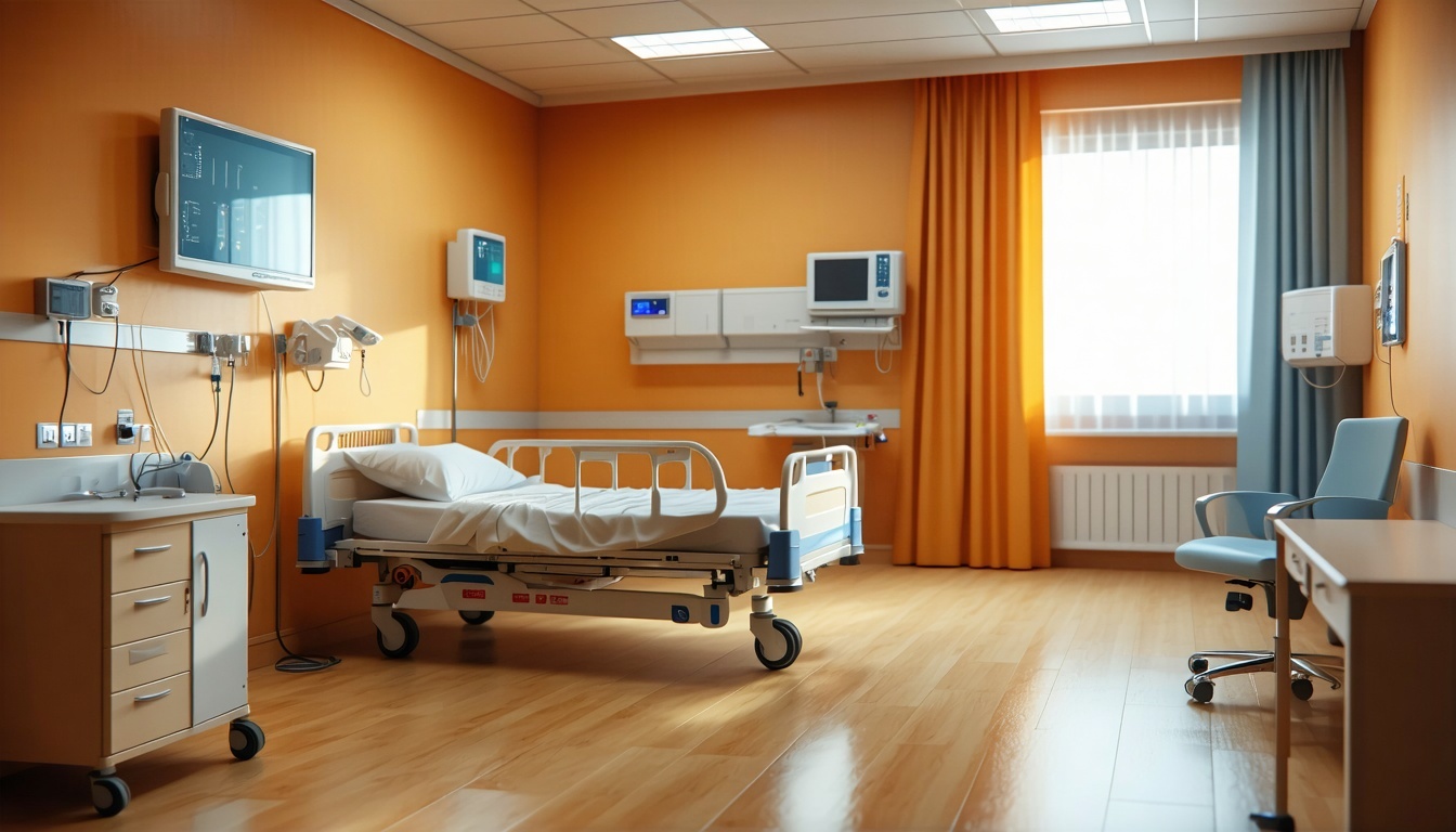 A well lit warm and inviting hospital room A well lit warm and inviting hospital room